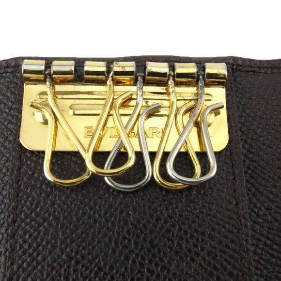Authentic USED BVLGARI Key Case Classico Leather - Picture 6 of 8